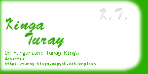 kinga turay business card